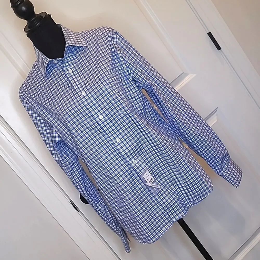 Jos. A. Bank Blue and White Button Down Shirt